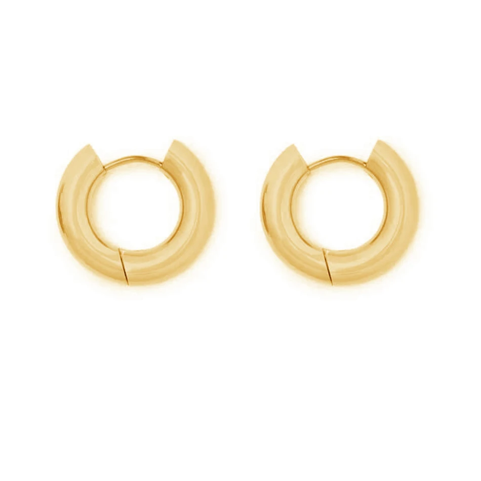 

Minimalist Earrings Jewelry 925 Sterling Silver Wholesasle 18k Gold Plated Chunky Hoop Earring