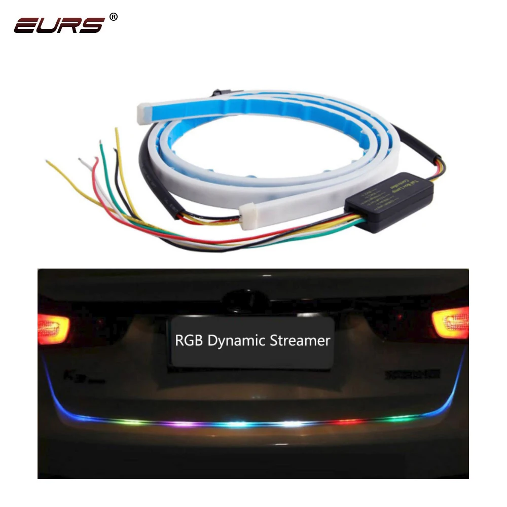 

High power car led strip light three colors tail box atmosphere lamp, Rgb