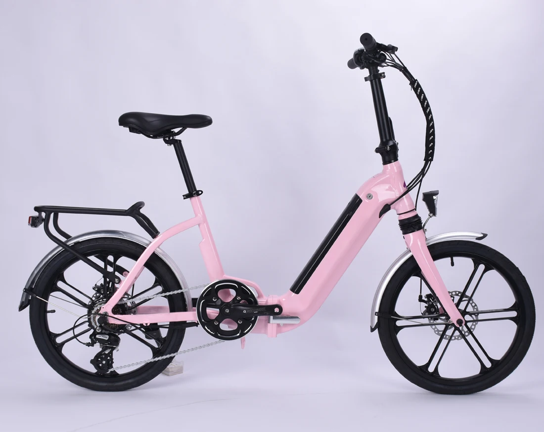 

Landon 250W center motor e-bike rear drive folding electric bicycle with light weight and high quality