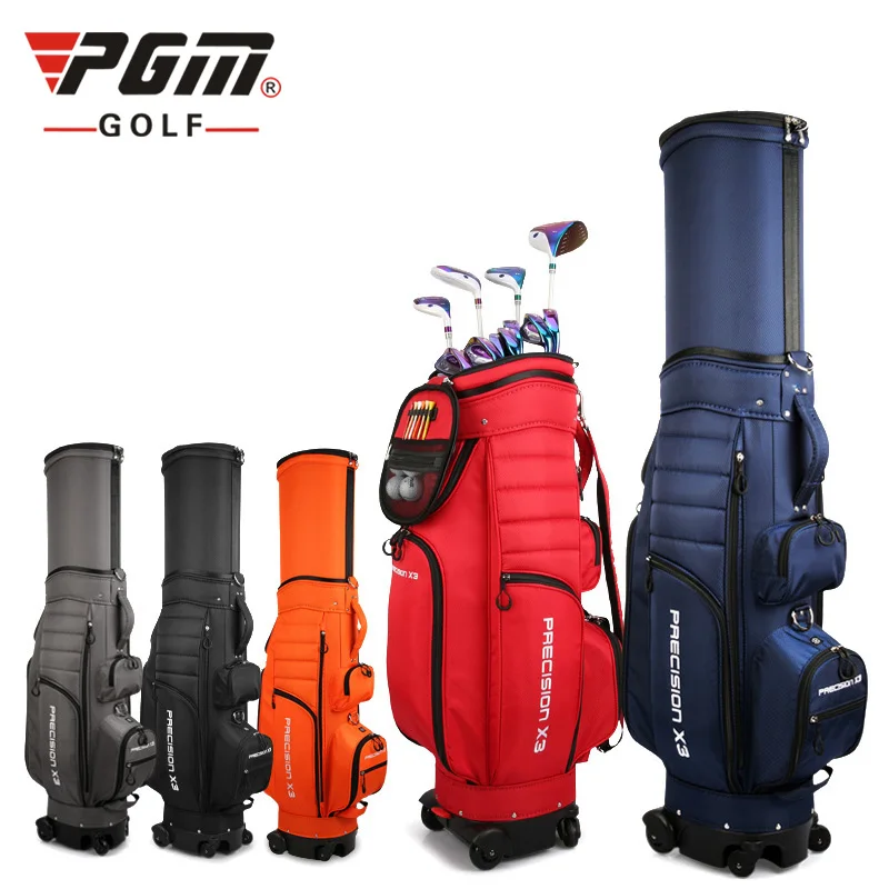 

PGM NEW ARRIVAL Cost Effective 4 Way Wheels Retractable Telescopic Golf Bag With Brake, Picture