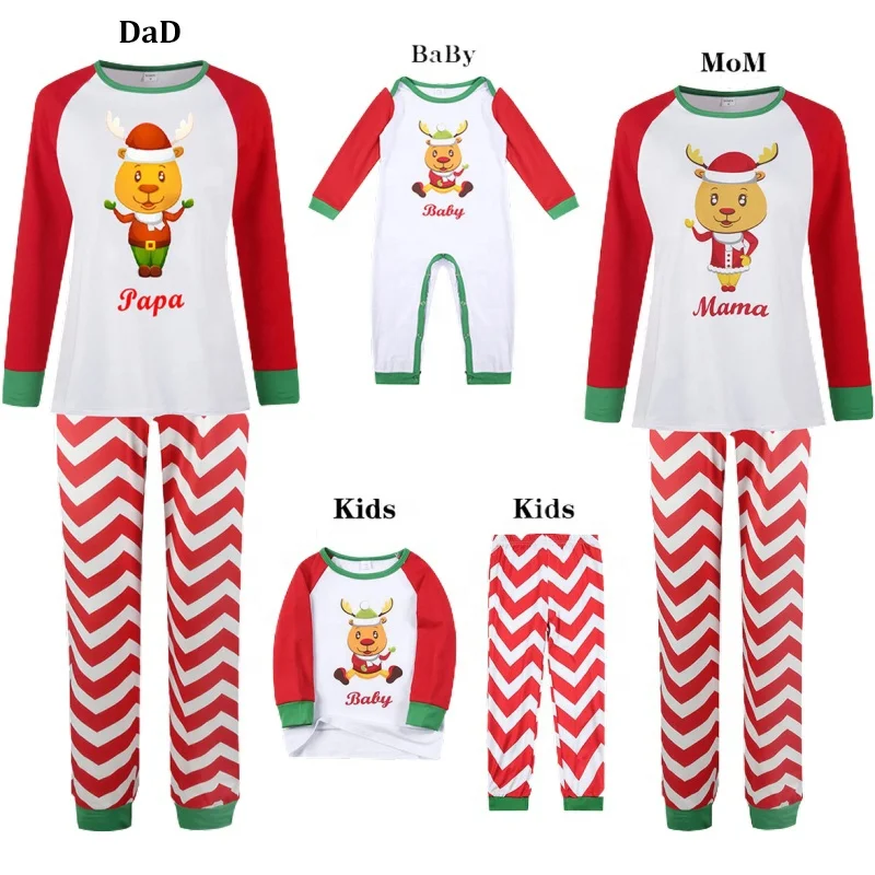 

2020 Chrismas Pajamas For Couples Baby Kids Fall Winter Family Matching Christmas Pijama Set