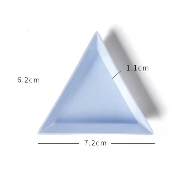 

High quality nail rhinestone tray triangle plastic tray tool DIY Crystal Sorting Nail Art Trays