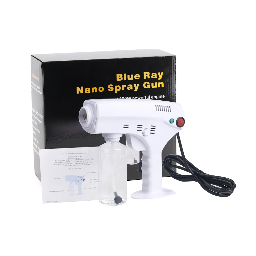 

Handheld Blue ray Sterilizer Nano steam gun electric Hair Nano Spray Gun for hair treatment