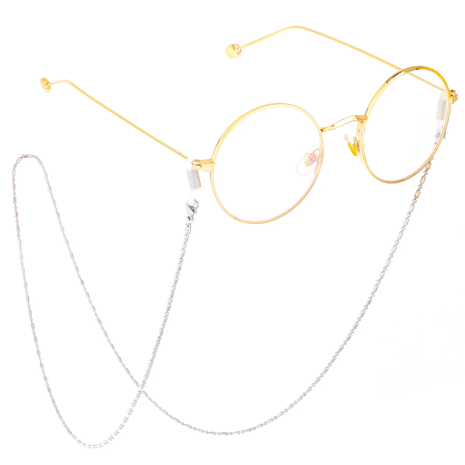 

Fashion Wholesale Silver Stainless Steel Eyewear Accessories Reading Glasses Sunglasses Rope Lens Ball Chain String For Glasses