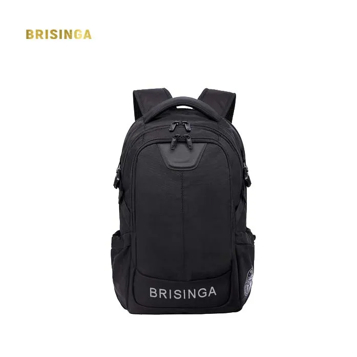 

Guangzhou factory wholesale laptop backpack bags business men bag usb, Black