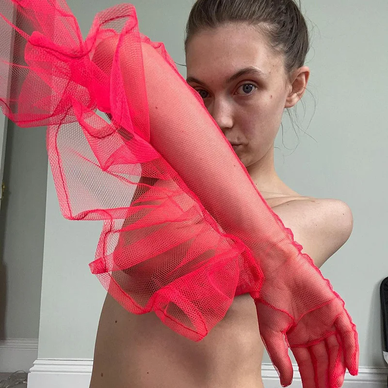 

New Fashion Neon Fishnet Full Finger Long Gloves Leg Arm Cuff Party Wear Fancy Dress For Womens Sexy Beautiful Arm Warmer