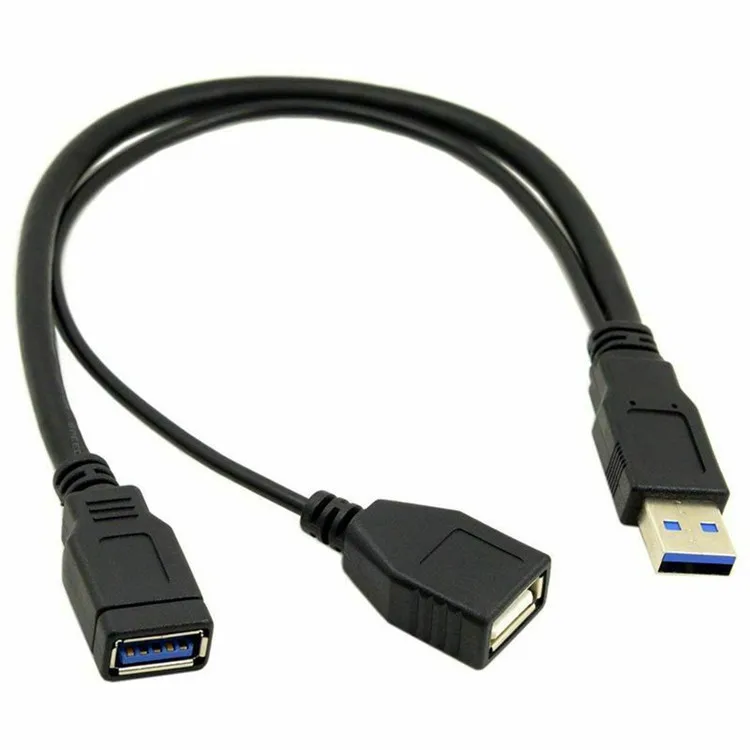 

USB3.0 Male to female data cable with extra usb2.0 female power cable for hard disk