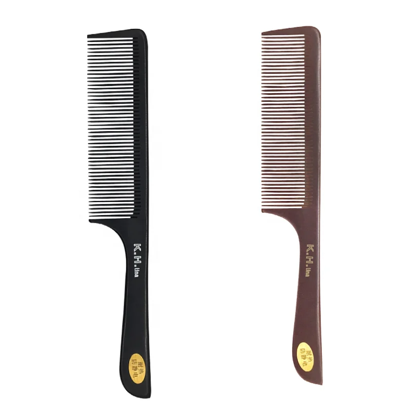 

2021 NEW Personalized Classic Black Bakelite Comb Cutting Comb for Men Woman, Black/reddish brown