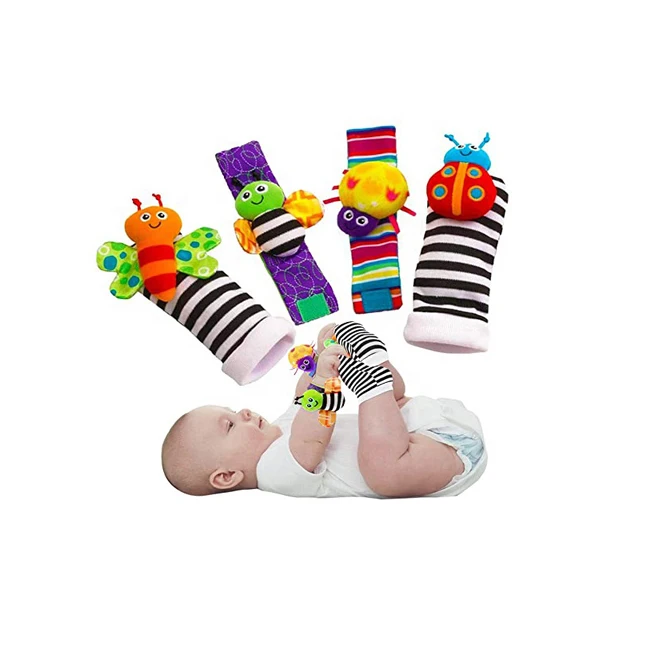 

2021 hot foot finders & wrist rattles for infants developmental texture toys for babies & infant toy socks wrist rattle, Custom color