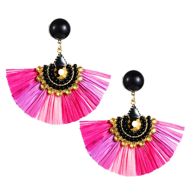 

Holiday Big Earrings Women Fashion luxury Bohemian eardrop Handmade Lightweight Earring Tassel Dangle Boho Drop Earrings