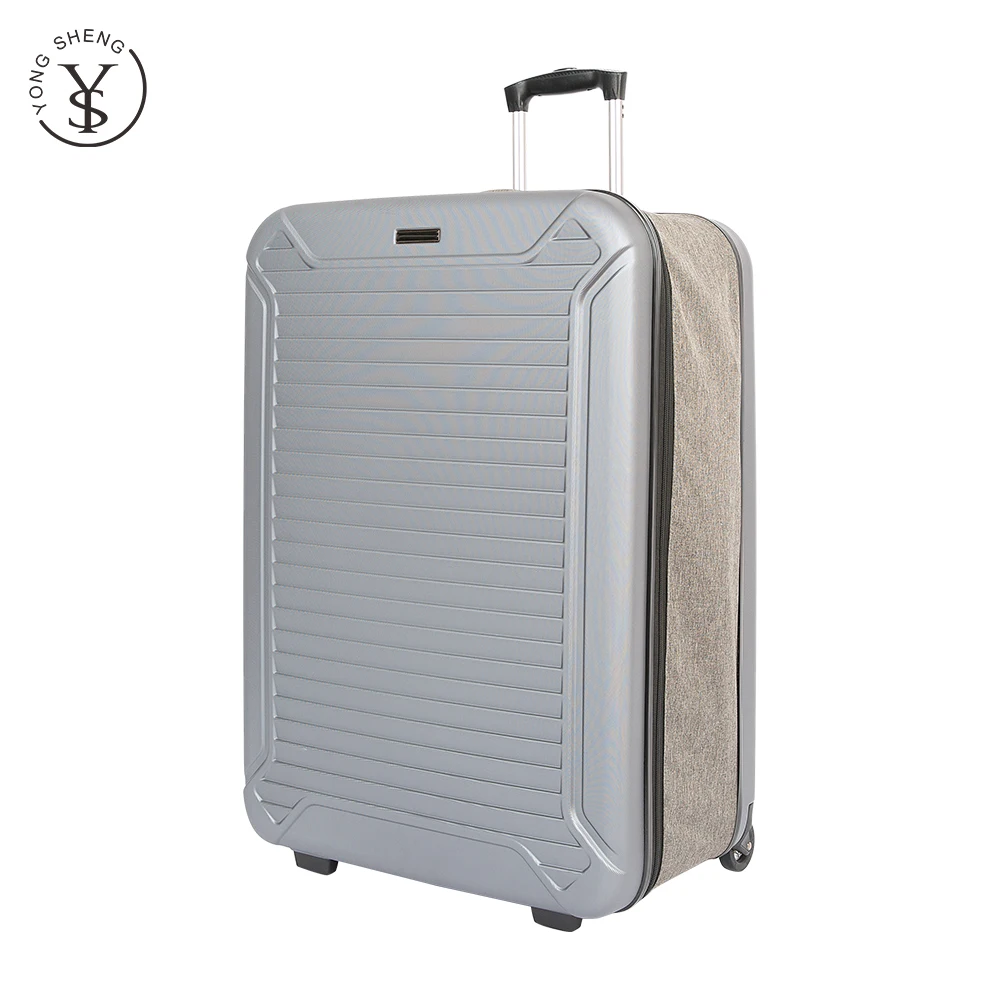 

New style gray light folding suitcase fixed caster trolley case 20 24 28 inch valise portable password luggage