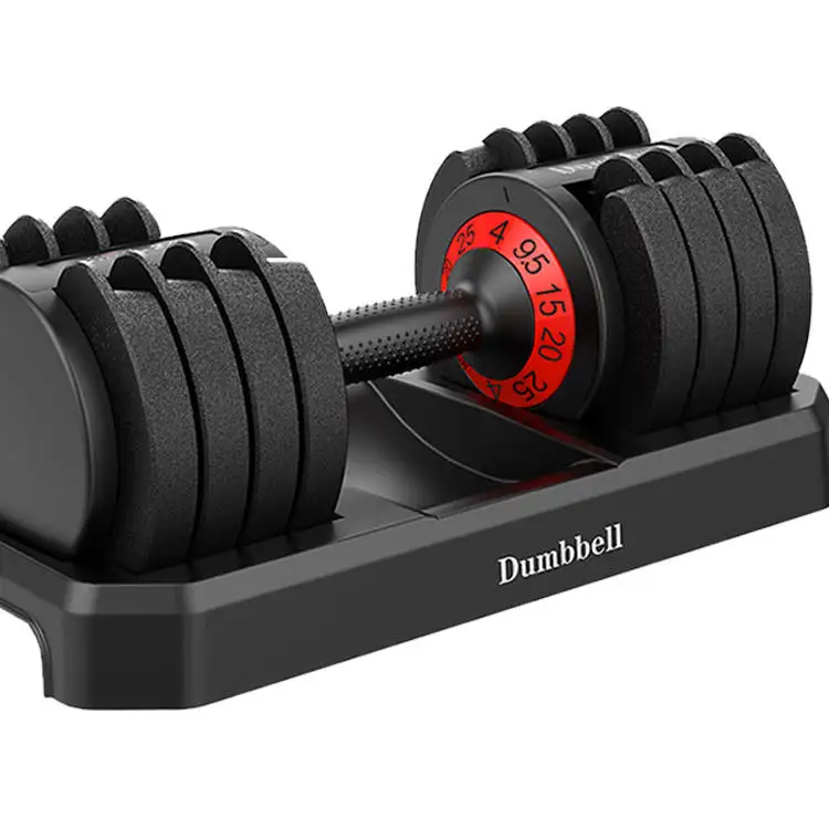 

On Stock 20kg Einstellbare Hantel 20 KG 44lb Ajustable Dumbell 90lb Adjustable Dumbbell, Black + red