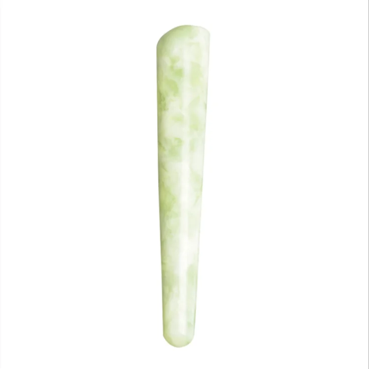 

Smooth and comfortable natural jade beauty salon meridian acupoint massage bar polishing smooth round moxibustion stick, Green