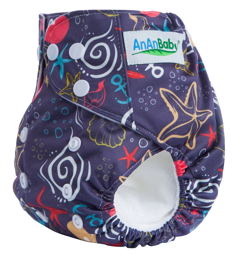

2020 AnAnBaby Ecological PUL Breathable Baby Diaper Biodegradable, Colorful