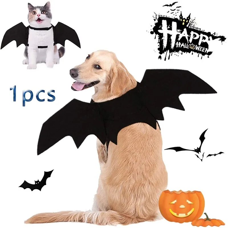 

Halloween Cat Dog Bat Costume Wings Pet Bat Wings for Small Medium and Large Dog Cat Dog