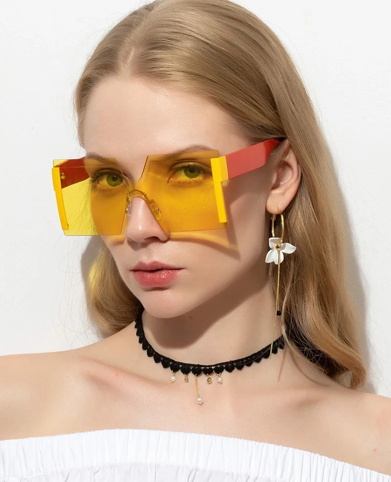 

2021 Fashion Big Frame Glasses Oversized Square Sunglasses Women 2021