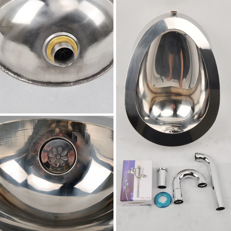 
Factory Supply Wall-Hung 304 Stainless Steel Urinal for Male 