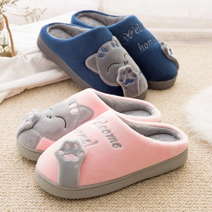 

New style Winter Boy Girl Indoor house Cute Cat Cotton children Slippers