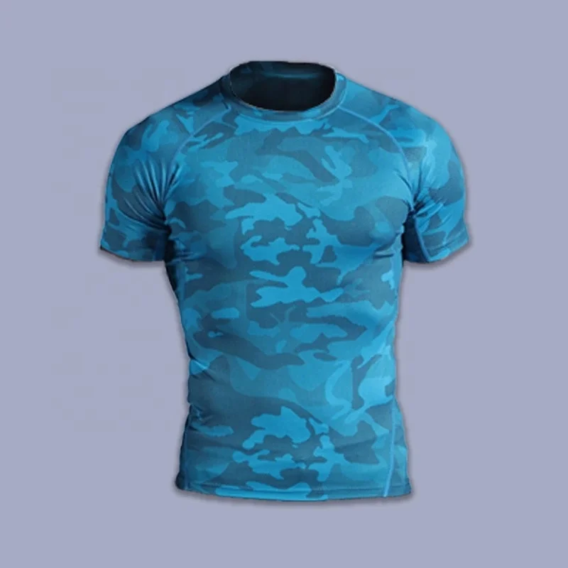 

Sports Running Wear Reflective print Shirts Polyester Fit Quick Dry Sports T Shirt Men