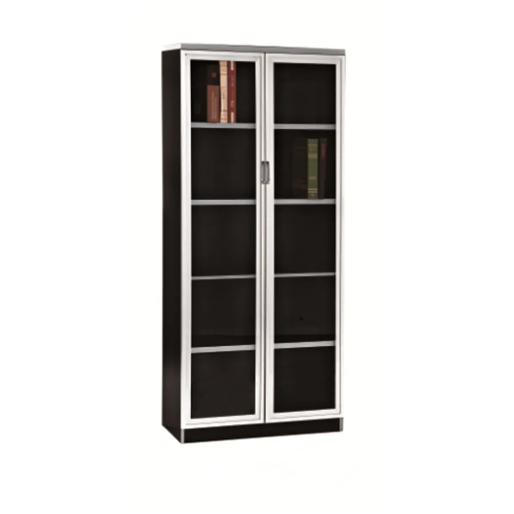 Modern Glass Doors Wooden Book Shelf With High Quality Buy