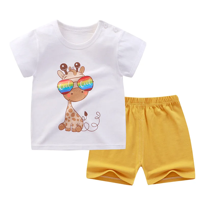 

Little Boys Summer Outfits Baby Playwear Crewneck Cotton Casual Short Sets kids summer Clothing Set kids clothing boys, Multicolor