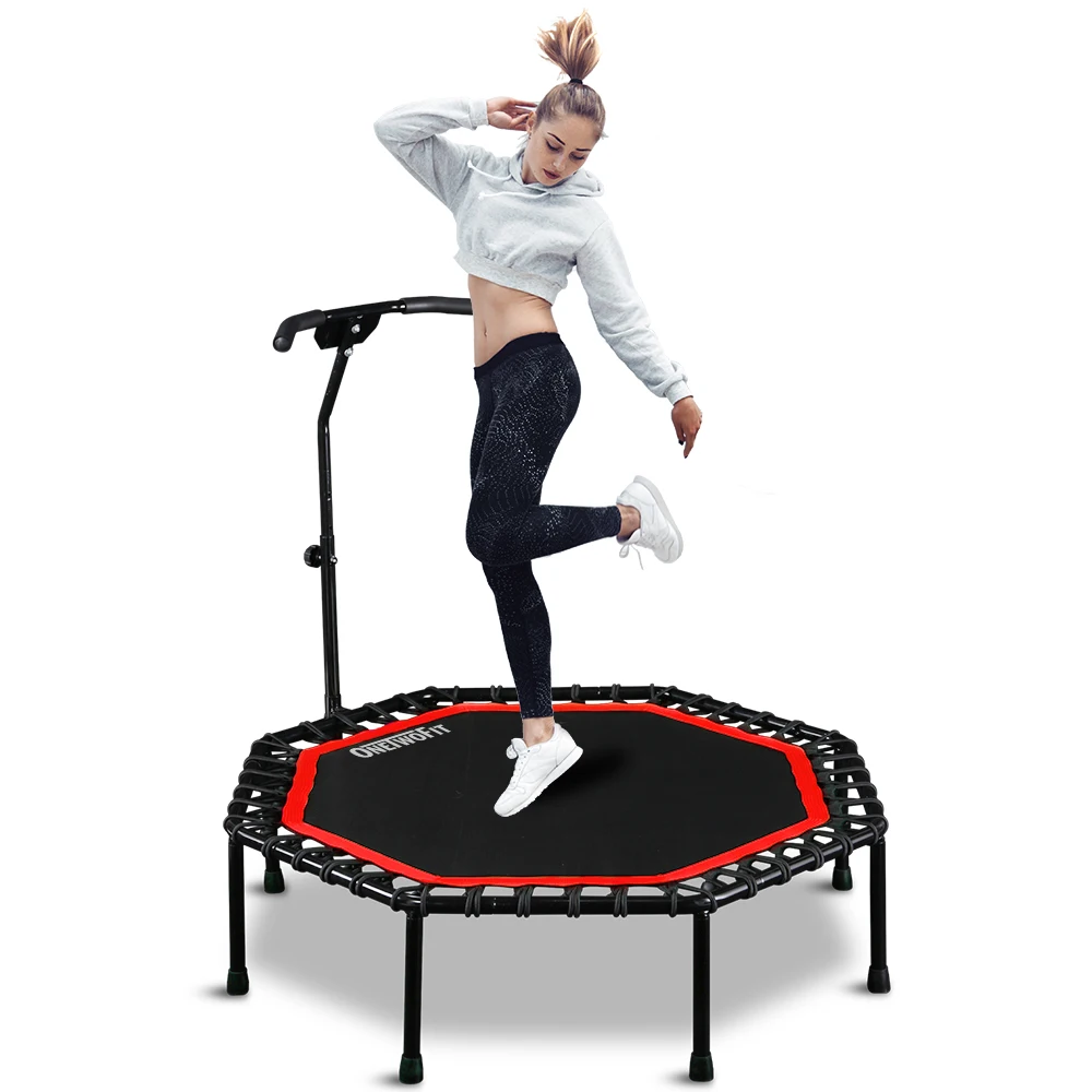 

Onetwofit Drop Shipping Fitness Octagon Trampoline Indoor Bunjee Cardio Foldable Jumping Sport Exercise Rebounder Cheap On Sale, Black&red