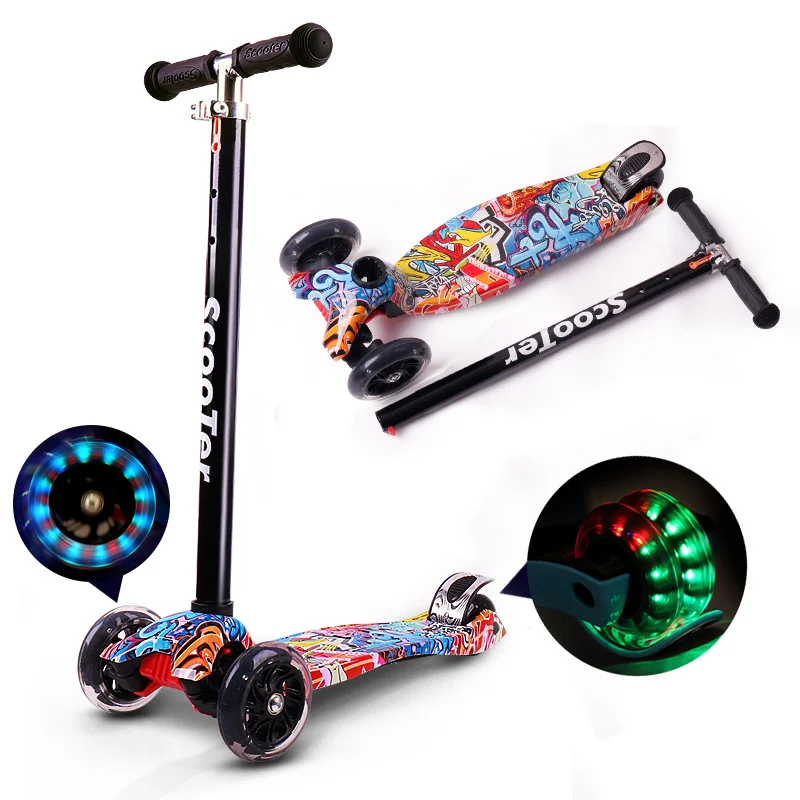 

2021 Hot Selling China Manufacturer New Designed Folding Kids Kick Scooter, Color graffiti