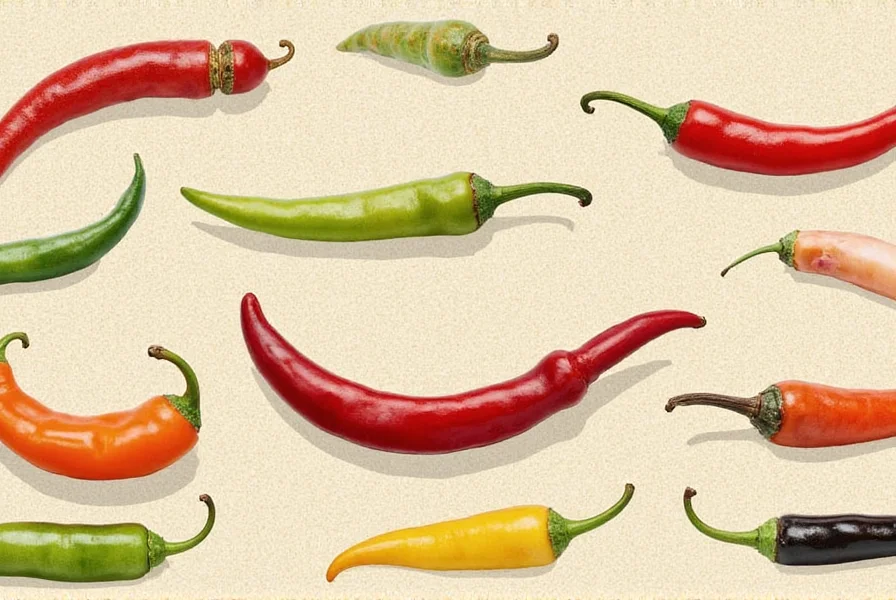 A mix of different peppers