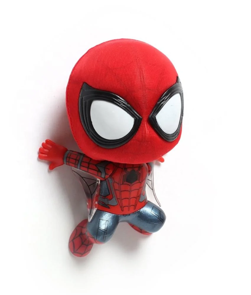 Spiderman Action Figures Toys PVC Shake Head Figures Toys with Magnet Hanging