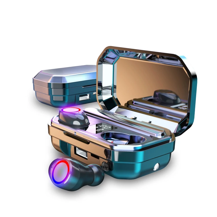 

Touch Tws V5.0 Wireless Earbuds M12 Led Battery Indicator Phone Charge 2000mah Sport Earphone