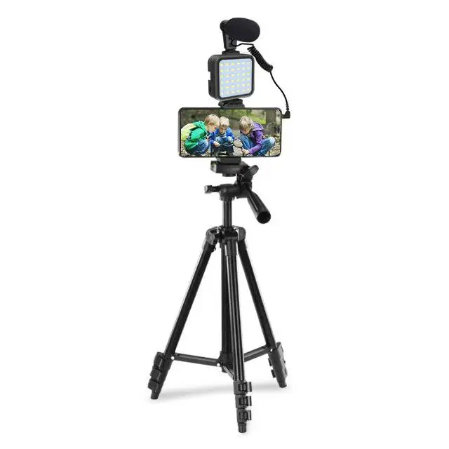 

Sample Free new smartphone vlog kit light live streaming microphone video tripod vlogging kit