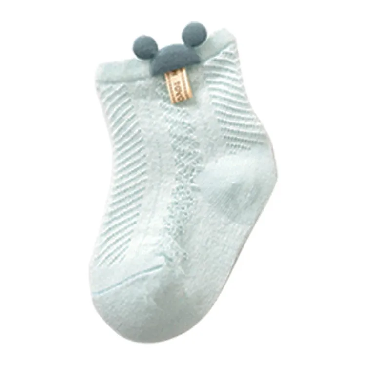 

High quality summer cartoon pattern baby socks cotton mesh soft newborn baby socks 0-12M, Multi candy color