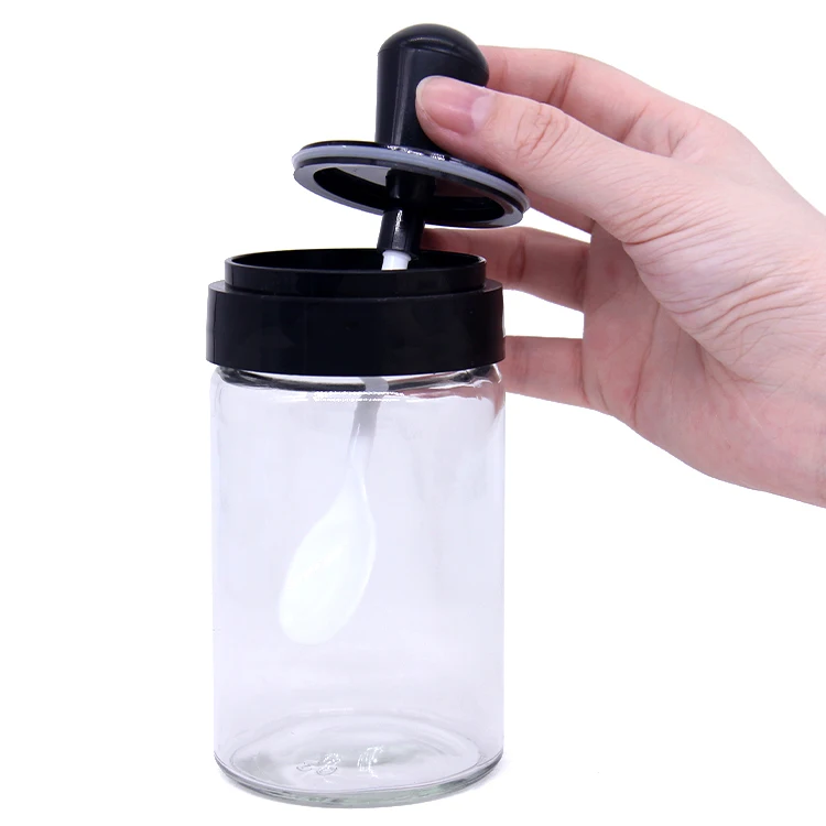 

250ml Eco-Friendly Condiment Bottles Spice Seasoning Salt Pepper Glass Storage Jar, White/clear/pink/ green, or we do customized color for you