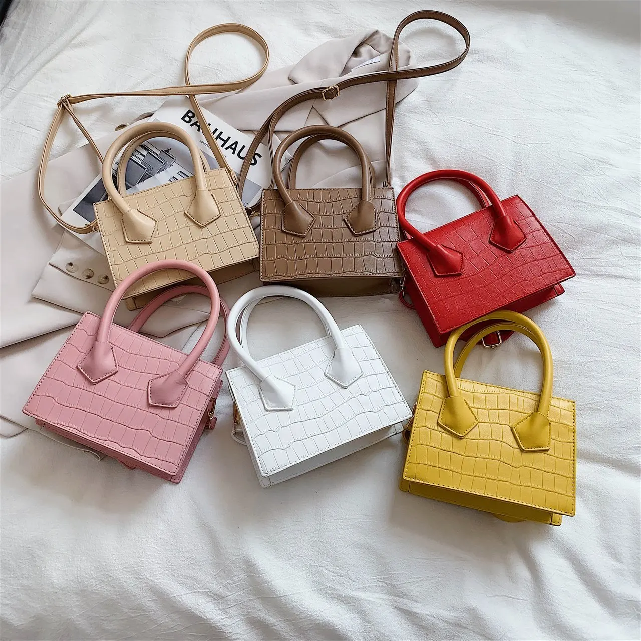 

2021 fashion crocodile pattern ladies hand bags crossbody shoulder bag tote cheap handbags for women korean style, Blue, black,white or custom made