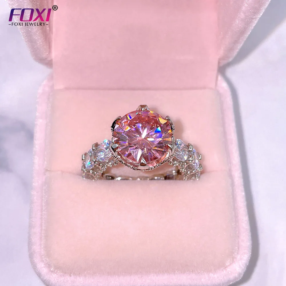 

FOXI new product 2022 wholesale luxury ring anillos mujer gold plated paved zirconia jewelry women rings, Gold color