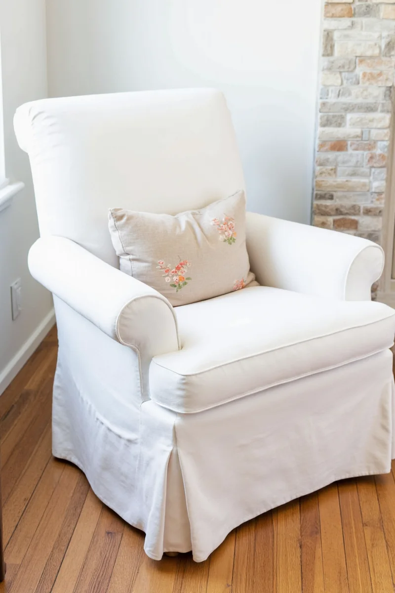 Washing white slipcovers in a washer