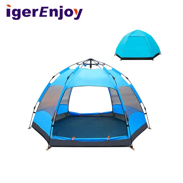 

2020 Hot sale 6 corners 4-6 Person Automatic beach camping tent Sunshade folding picnic rainproof outdoor automatic tent