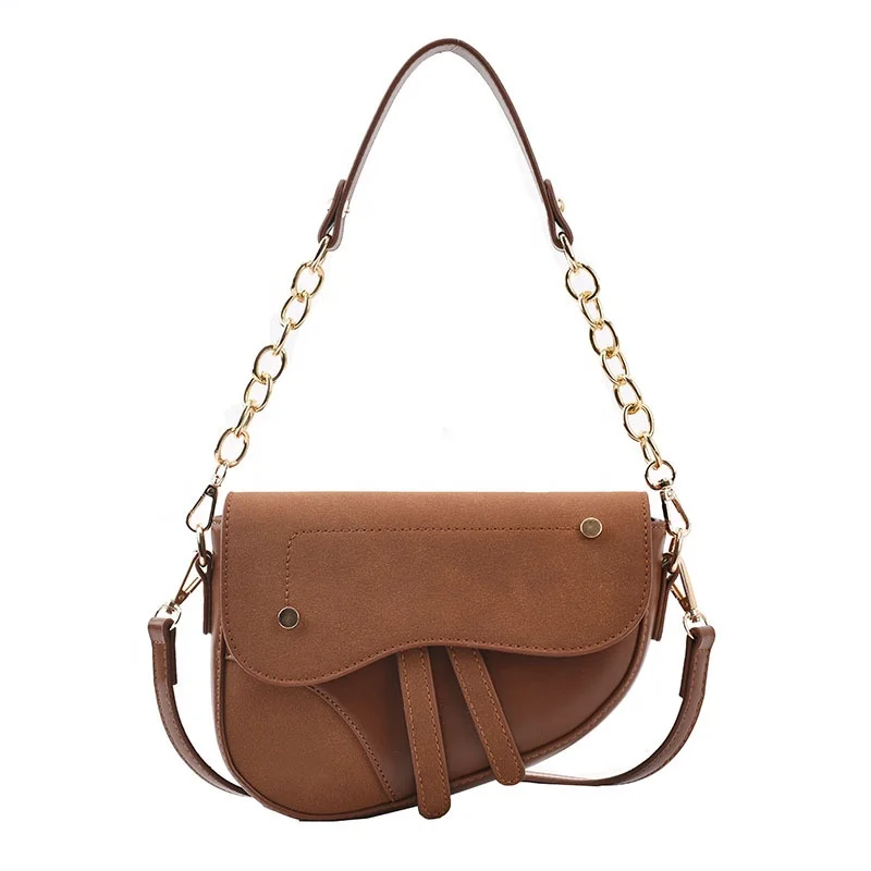 

2022 Solid PU Leather Pretty Little Handbags Small Thing Shoulder Messenger Bags Fashion Women Saddle Purse