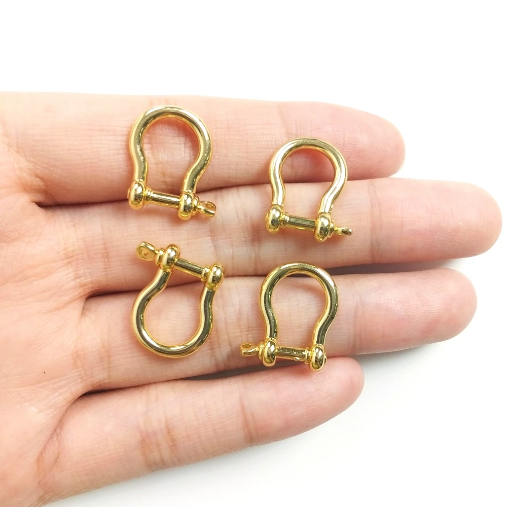 

Hot products jewelry clothing bags accessories adjustable gold plated shackle mini solid shackle screw clasp pin factory price, As picture shows