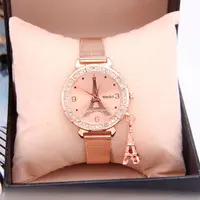 

Eiffel Tower Ladies Watch Decorative Alloy Mesh Wrist Belt Watch Female Women Watches Top Brand Luxury Watch Women