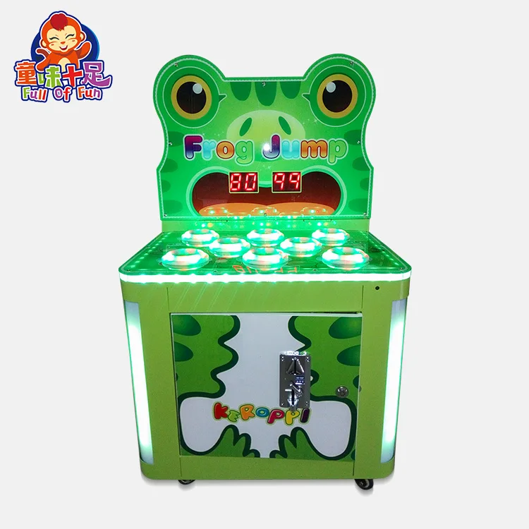 

Coin operated Kids Hitting Hammer frog ticket Redemption toy frogging Arcade Game Machine, Customized color