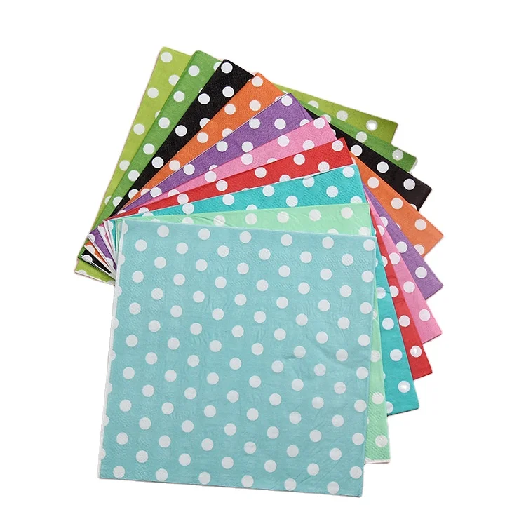 

Classic Styles Custom Printed Polka Dot Printing Paper Napkins, Customized color