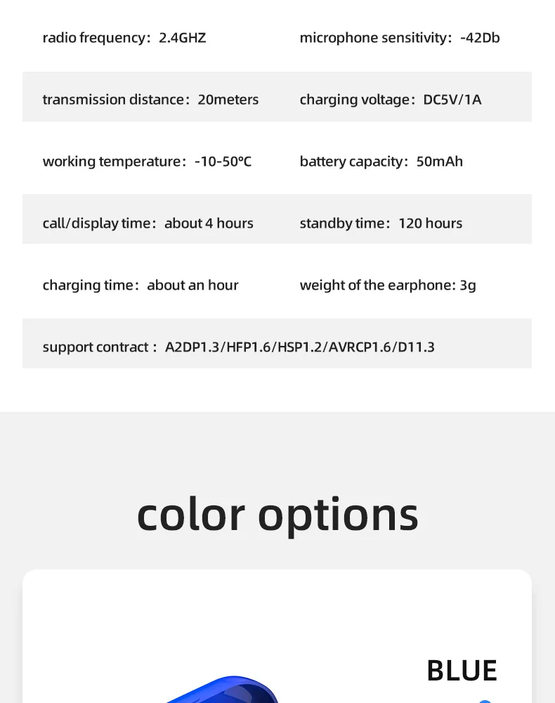 HBQ Q82 V5.0 Mini TWS Wireless Bluetooth Earphone 20H Play Time Wireless Headphones Bluetooth Headset With Mic for Phone - ANKUX.COM