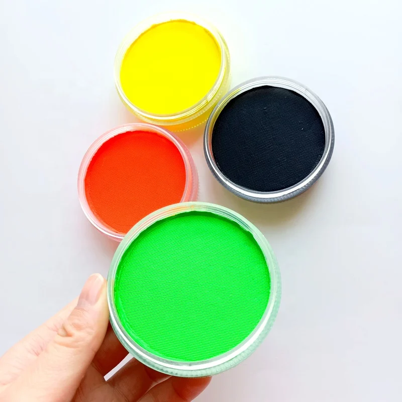 

professional party children face paint kit rainbow cakes single color 90g Cake pressing, Common colors