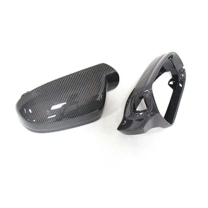 

Car Rear View Mirror Shell Carbon Fiber Side Mirror Cover for Audi A4 B8.5 S4 13-16 A5 S5 10-16 A3 10-13 RS4 RS5, Glossy carbon black