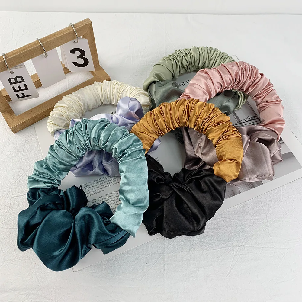 

New Design Scrunchies Hair Ties Sleeping No Heat Satin Silk Hair Roller Wave Heatless Hair Curler