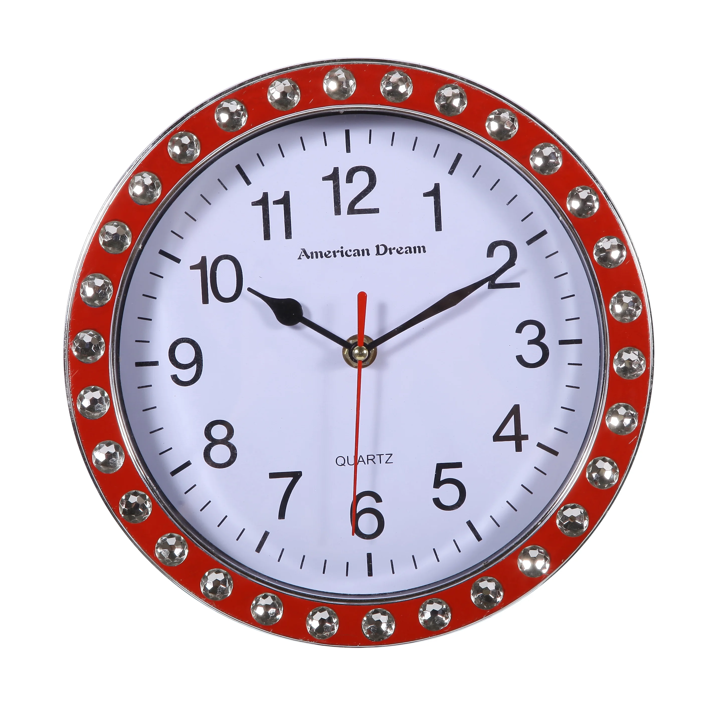 9 Inch Modern Unique Design Shiny Diamond Plastic Wall Clock Buy Wall