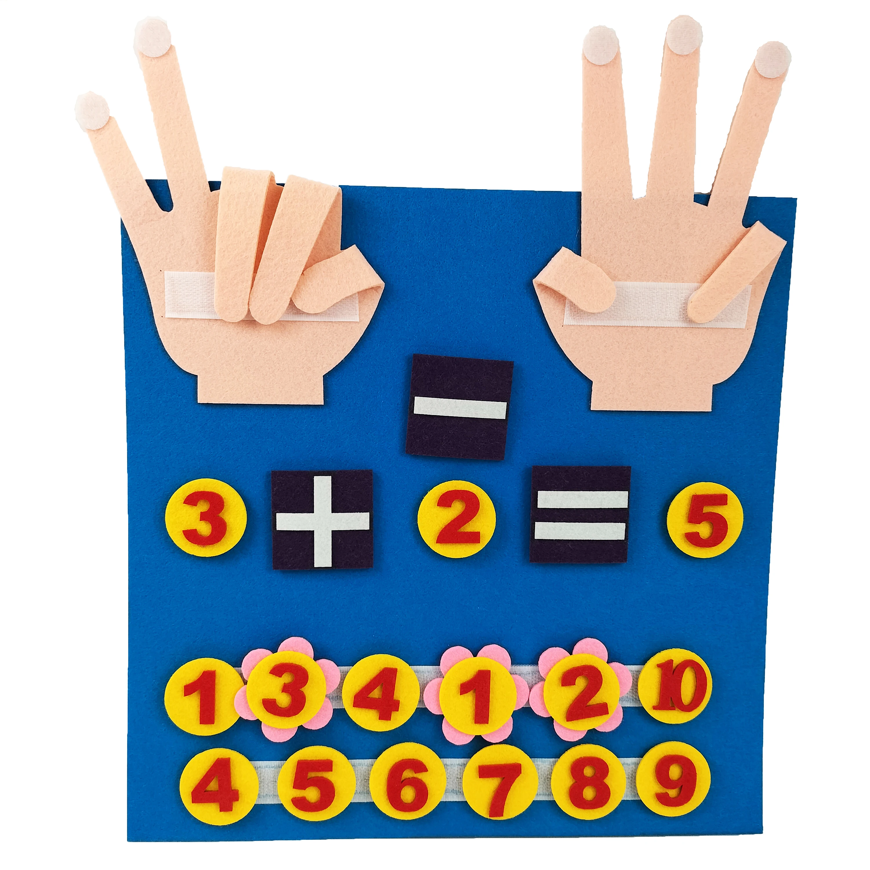 

Hot sale Amazon kids educational number math toys felt finger counting number board for Parent-child interactive