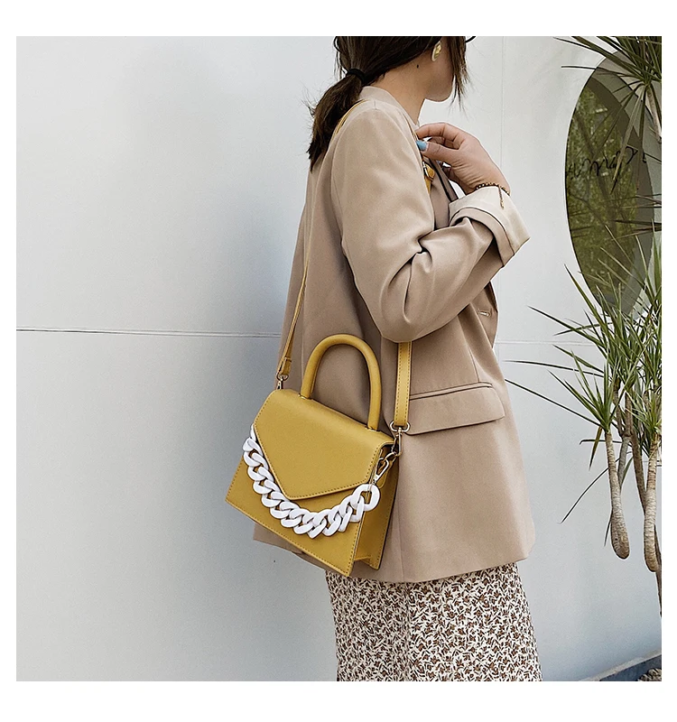 

High Quality New Bucket Handbags Fashion Chain Small Messenger Shoulder Bag Cylinder Crocodile Handle Hand Bags, As show