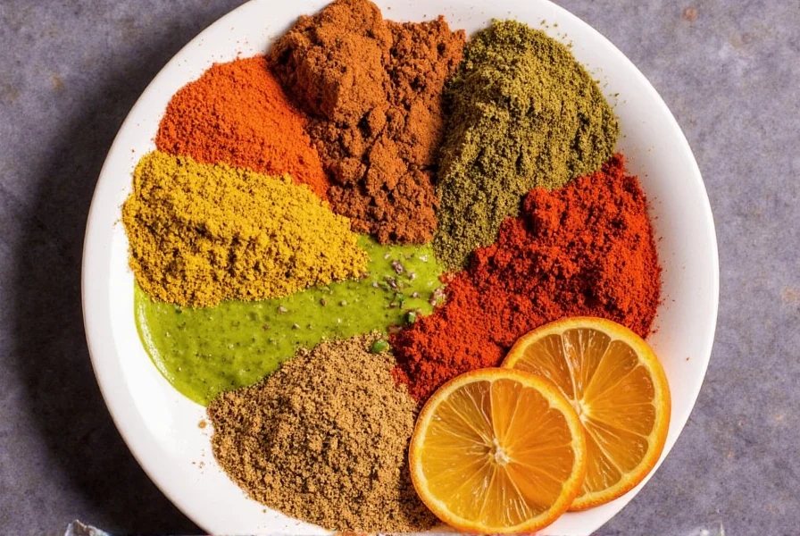 Different Curry Spice Mix Jars